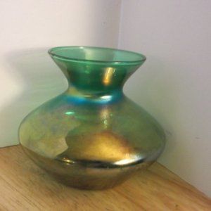 vintage iridescent glass vase